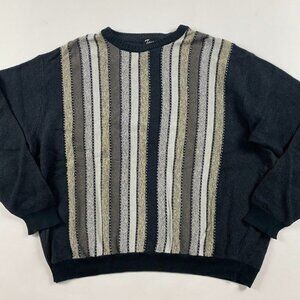 Vintage Tosani Canada Sweater Mens XL 2XL Biggie Cosby 3D Dad Grandpa